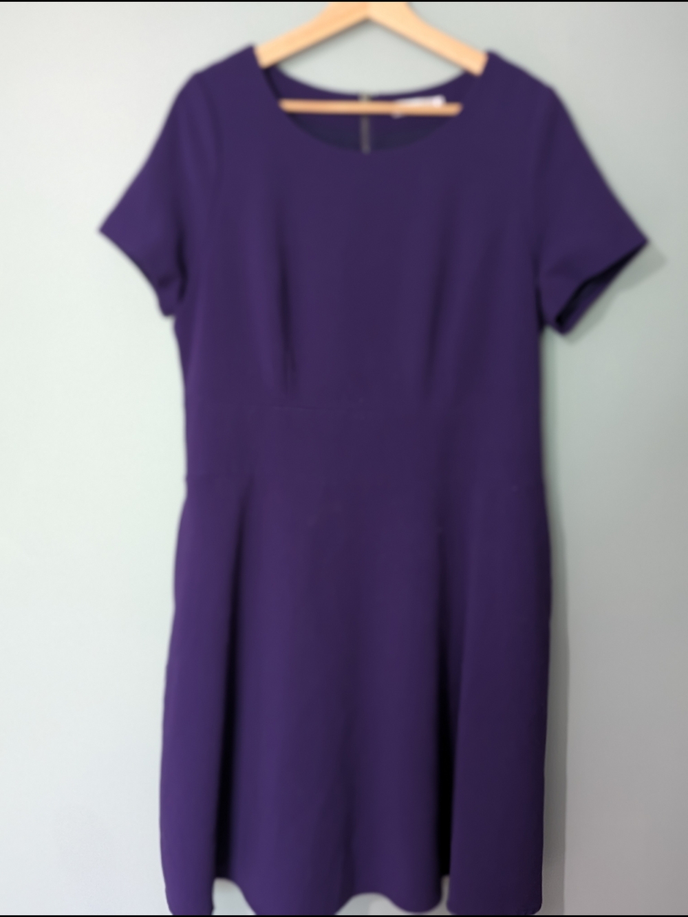 Ricki's Women's Short-Sleeve Fit‎ & Flare Purple Dress Modern Corporate Chic